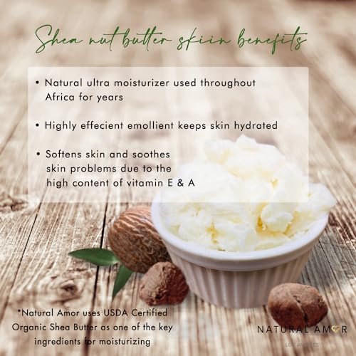 Natural Amor- All Natural Bar Soap Set (5 Pack), Shea Butter Enriched, Gentle Bar for All Skin Type, Essential Oils Scented, Handmade Soap Gift Set For Women & Men