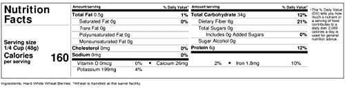 Non-GMO Project Verified Hard White Wheat Berries | 5 LB Burlap Bag | 100% Non-Irradiated | Kosher Parve | USA Grown | Field Traced