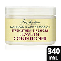 Shea Moisture Strengthen & Restore Leave-in Conditioner for dry hair Jamaican Black Castor Oil with Shea Butter, Peppermint and Apple Cider Vinegar 340 ml