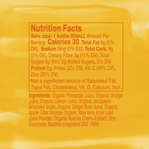 Vive Organic Digest + Immunity Dual-Boost Shot, Cold-Pressed Aloe Vera, Apple Cider, Probiotics, 2g Fiber, Gluten Free, Vegan, 2 Fl Oz (Pack of 12)