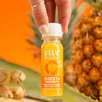 Vive Organic Digest + Immunity Dual-Boost Shot, Cold-Pressed Aloe Vera, Apple Cider, Probiotics, 2g Fiber, Gluten Free, Vegan, 2 Fl Oz (Pack of 12)