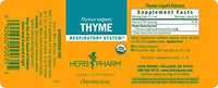 Herb Pharm Certified Organic Thyme Liquid Extract for Respiratory System Support - 1 Ounce (DTHYME01)