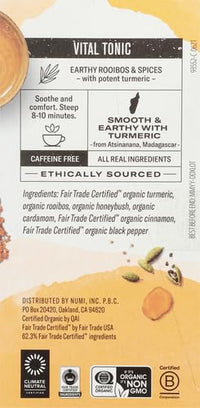 Numi Organic Tea Tumeric Amber Sun, 15 ct