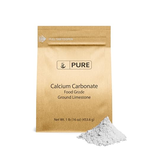 Pure Original Ingredients Calcium Carbonate (1 lb) Dietary Supplement, Food Preservative, Acid Neutralizer