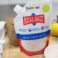 Redmond Real Sea Salt - Natural Unrefined Gluten Free Kosher, 16 Ounce Pouch (1 Pack)