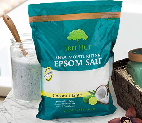 Tree Hut Shea Moisturizing Epsom Salt Coconut Lime, 3Ibs, Ultra Hydrating Epsom for Nourishing Essential Body Care