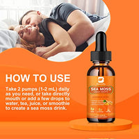 B BEWORTHS Sea Moss Liquid Drops - Organic Irish Sea Moss Raw Gel with Burdock Root, Tumeric, Spirulina, Seamoss Gel Supplement for Immune, Joint, Digestive Support - 2 Fl Oz, Vegan