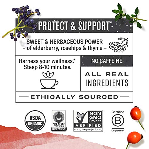 Numi Organic Tea Immune Support, Elderberry Tea (Pack of 3)