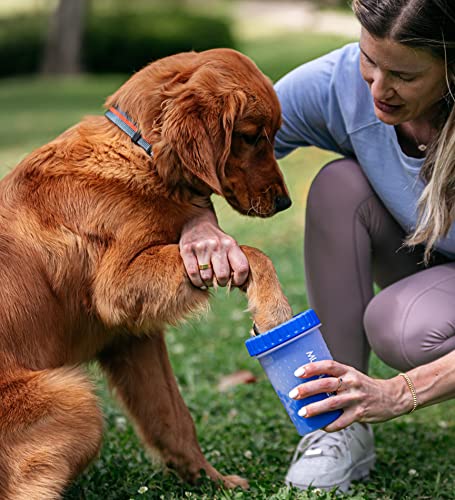 Dexas MudBuster Portable Dog Paw Washer/Paw Cleaner, Medium, Pro Blue