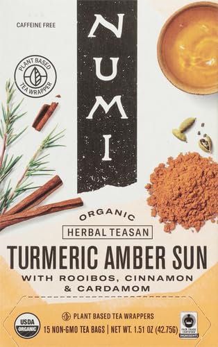 Numi Organic Tea Tumeric Amber Sun, 15 ct