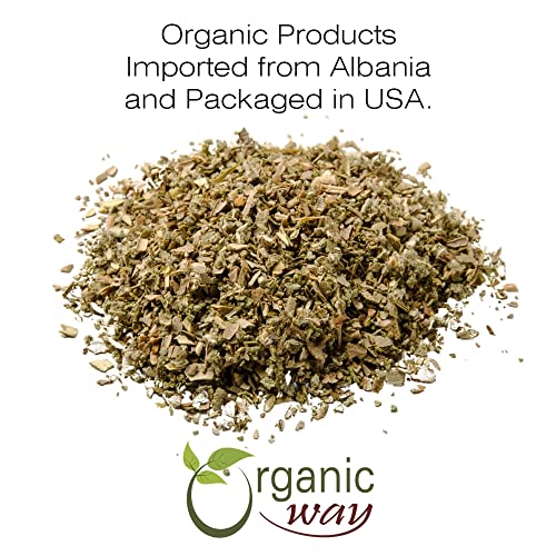 Organic Way Sage Leaf Cut & Sifted (Salvia Officinalis) | Herbal Tea - European Wild - Harvest | Organic & Kosher Certified | Raw, Vegan, Non GMO & Gluten Free | USDA Certified | Origin - Albania (1/4LBS | 4Oz)