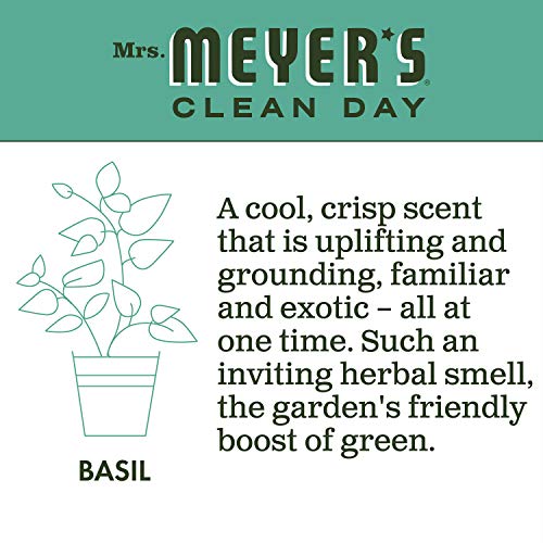 MRS. MEYER'S CLEAN DAY Liquid Dish Soap, Biodegradable Formula, Basil, 16 fl. oz - Pack of 3