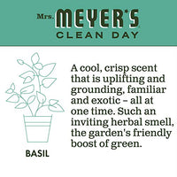 MRS. MEYER'S CLEAN DAY Liquid Dish Soap, Biodegradable Formula, Basil, 16 fl. oz - Pack of 3