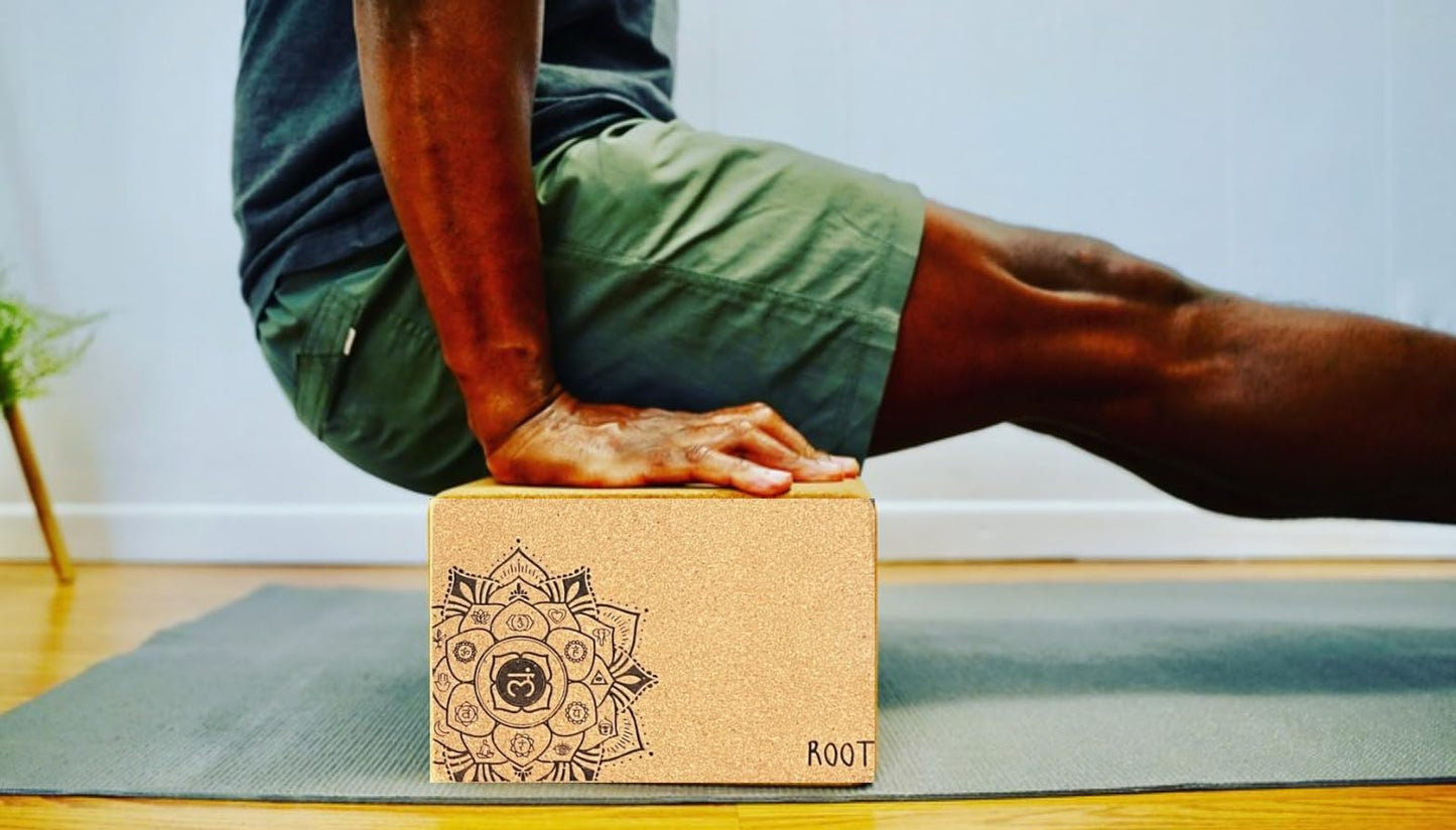 Ultimate Eco-Friendly Yoga Blocks | Pack of 2 | Cork Blocks - Non-Slip, Lightweight, and Moisture-Proof | Better Support, Balance & Comfort