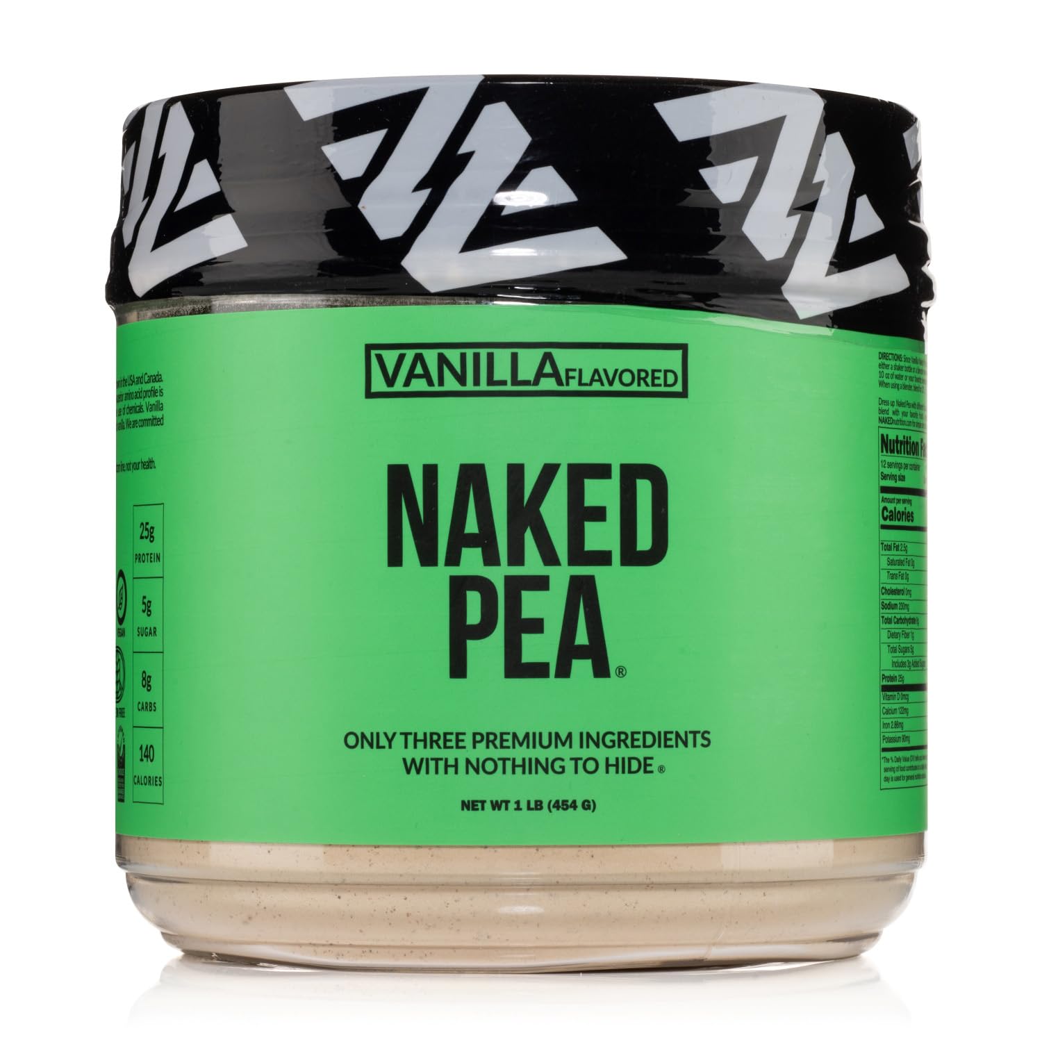 Vanilla Pea Protein Isolate from North American Farms, Only 3 Ingredients, Vanilla Vegan Protein, Gluten-Free, Soy Free, GMO Free - 1LB