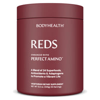 BodyHealth Perfect Reds (30 SVG) Superfood Berry Powder Antioxidant Drink, Fruit Powder Mix for Smoothies with Fruit, Vegetables, Superfoods, Phytonutrients, Fiber, and PerfectAmino Protein