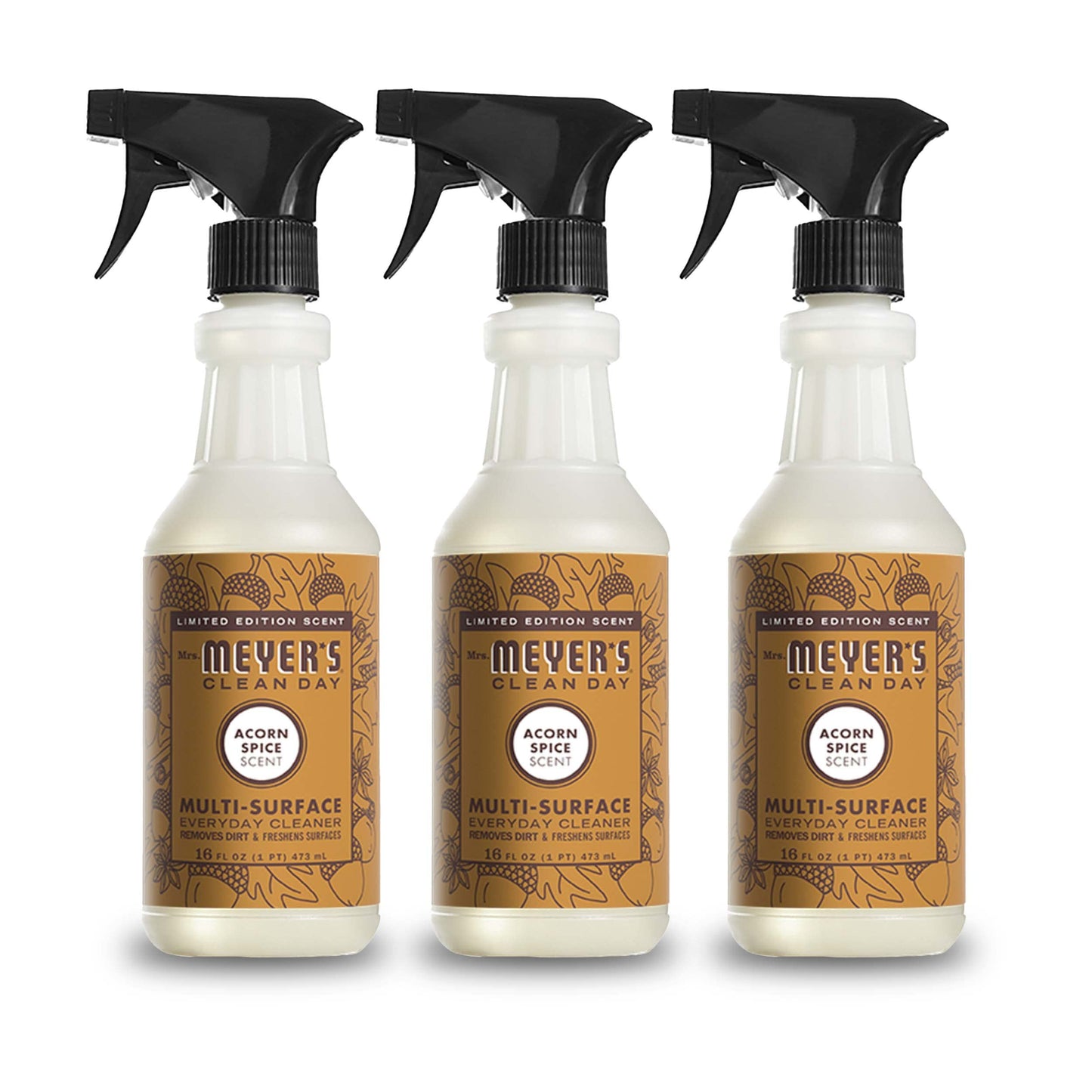 MRS. MEYER'S CLEAN DAY MRS. MEYER'S CLEAN DAY All-Purpose Cleaner Spray, Limited Edition Acorn Spice, 16 fl. oz - Pack of 3 3.81 pounds