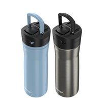 Contigo Ashland Chill 2.0 Water Bottle, 24 oz, 2-Pack, Glacier; Stainless steel w/Licorice