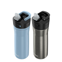 Contigo Ashland Chill 2.0 Water Bottle, 24 oz, 2-Pack, Glacier; Stainless steel w/Licorice