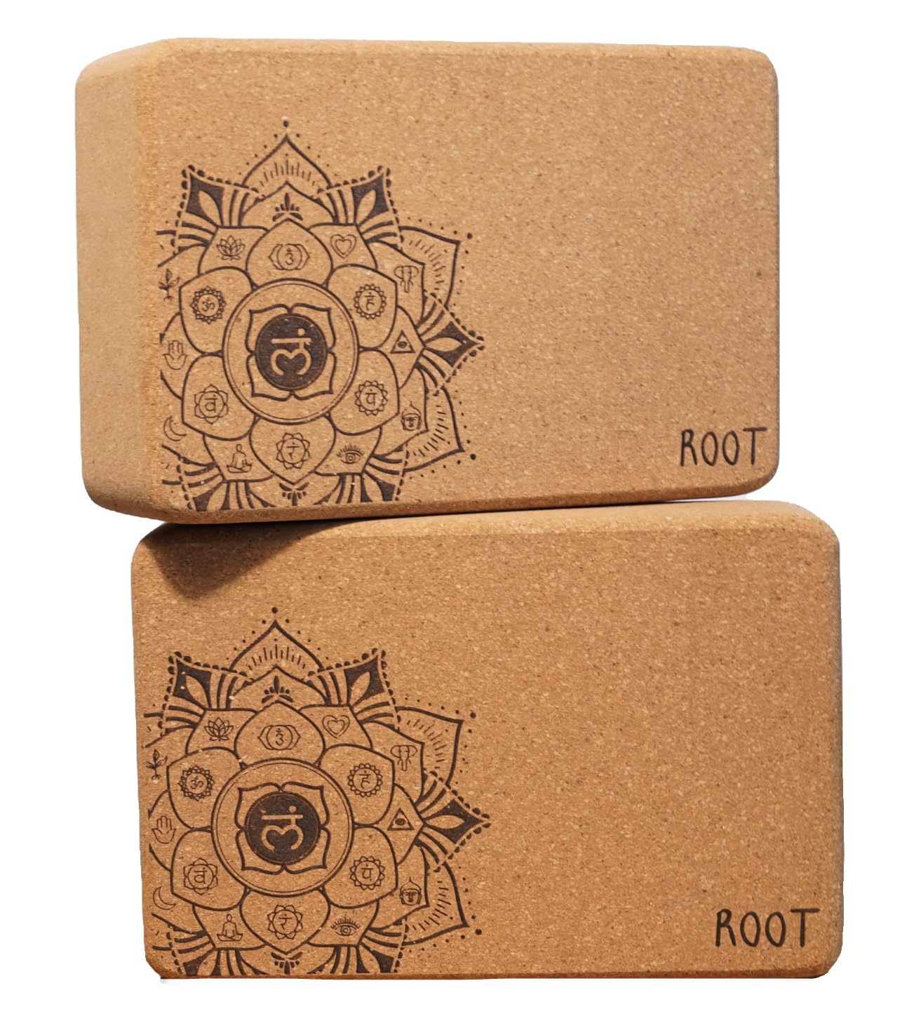 Ultimate Eco-Friendly Yoga Blocks | Pack of 2 | Cork Blocks - Non-Slip, Lightweight, and Moisture-Proof | Better Support, Balance & Comfort