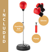 Punching Bag with Stand, Boxing Bag for Teens & Adults - Height Adjustable - Speed Bag for Training, Boxing Equipment, Stress Relief & Fitness