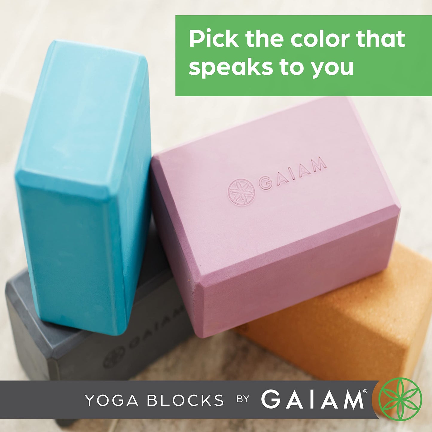 Gaiam Yoga Block - Supportive Latex-Free Eva Foam - Soft Non-Slip Surface with Beveled Edges for Yoga, Pilates, Meditation - Yoga Accessories for Stability, Balance, Deepen Stretches (Deep Purple)