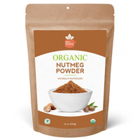 SPICY ORGANIC Ceylon Organic Nutmeg Powder (4 oz Pack) – Certified USDA Organic - Fresh Ground Nutmeg Spice for Baking, Cooking, Spices and Seasoning