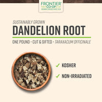 Frontier Co-op Cut & Sifted Dandelion Root 1lb - Dried for Loose Tea, Caffeine-Free Coffee Alternative, Making Powder Supplement Capsules