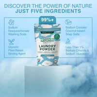 Natural Laundry Detergent Powder | Washing Soda for Laundry | Stain Remover | Hypoallergenic, Safe for Sensitive Skin | Eco-friendly | Unscented | 94 oz 188 Loads