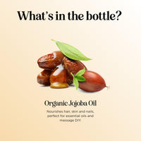 Organic Jojoba Oil Cold Pressed Unrefined - 100% Pure Jojoba Oil Organic Certified for Skin Hair & Nails - Organic Skin Care & Natural Beauty DIY Carrier Oil - Dermatologist Tested & Non GMO (4oz)