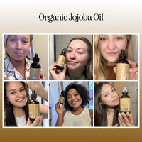 Organic Jojoba Oil Cold Pressed Unrefined - 100% Pure Jojoba Oil Organic Certified for Skin Hair & Nails - Organic Skin Care & Natural Beauty DIY Carrier Oil - Dermatologist Tested & Non GMO (4oz)