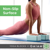 Gaiam Yoga Block - Supportive Latex-Free Eva Foam - Soft Non-Slip Surface with Beveled Edges for Yoga, Pilates, Meditation - Yoga Accessories for Stability, Balance, Deepen Stretches (Deep Purple)