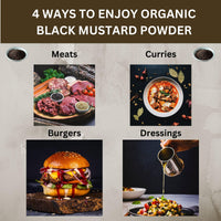 SPICY ORGANIC Black Mustard Powder – 16 oz - Finely Ground Mustard Seed for Rich Flavor - Ideal Dry Spice for Cooking & Seasoning - 100% USDA Certified Organic and Non-GMO