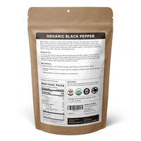 SPICY ORGANIC Black Peppercorns – 4 oz - Whole, Fresh, and Spicy Black Pepper for Grinder Refill, Premium Ceylon Quality, USDA Certified Organic, Gluten-Free, and Kosher