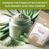 Organic Aloe Vera Powder for Skin & Hair – 4 oz. - Aloe Barbadensis - Nourishing Face Mask for Natural Beauty, USDA Certified Organic & Non-GMO