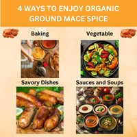 SPICY ORGANIC Ground Mace 3 lbs. - Exquisite Mace Spice Powder for Cooking, Baking, Sauces, Soups, Beverages and Savory Dishes– Certified USDA Organic, Non-GMO and Kosher. Comes in a Resealable Pouch