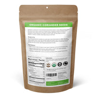 SPICY ORGANIC Whole Coriander Seeds - 16 OZ - Ideal for Cooking, Grinding into Powder & Planting - Aromatic Coriander Seed Spice - USDA Organic Certified - Non- GMO – Gluten Free