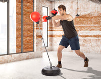 Punching Bag with Stand, Boxing Bag for Teens & Adults - Height Adjustable - Speed Bag for Training, Boxing Equipment, Stress Relief & Fitness