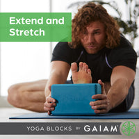 Gaiam Yoga Block - Supportive Latex-Free Eva Foam - Soft Non-Slip Surface with Beveled Edges for Yoga, Pilates, Meditation - Yoga Accessories for Stability, Balance, Deepen Stretches (Deep Purple)