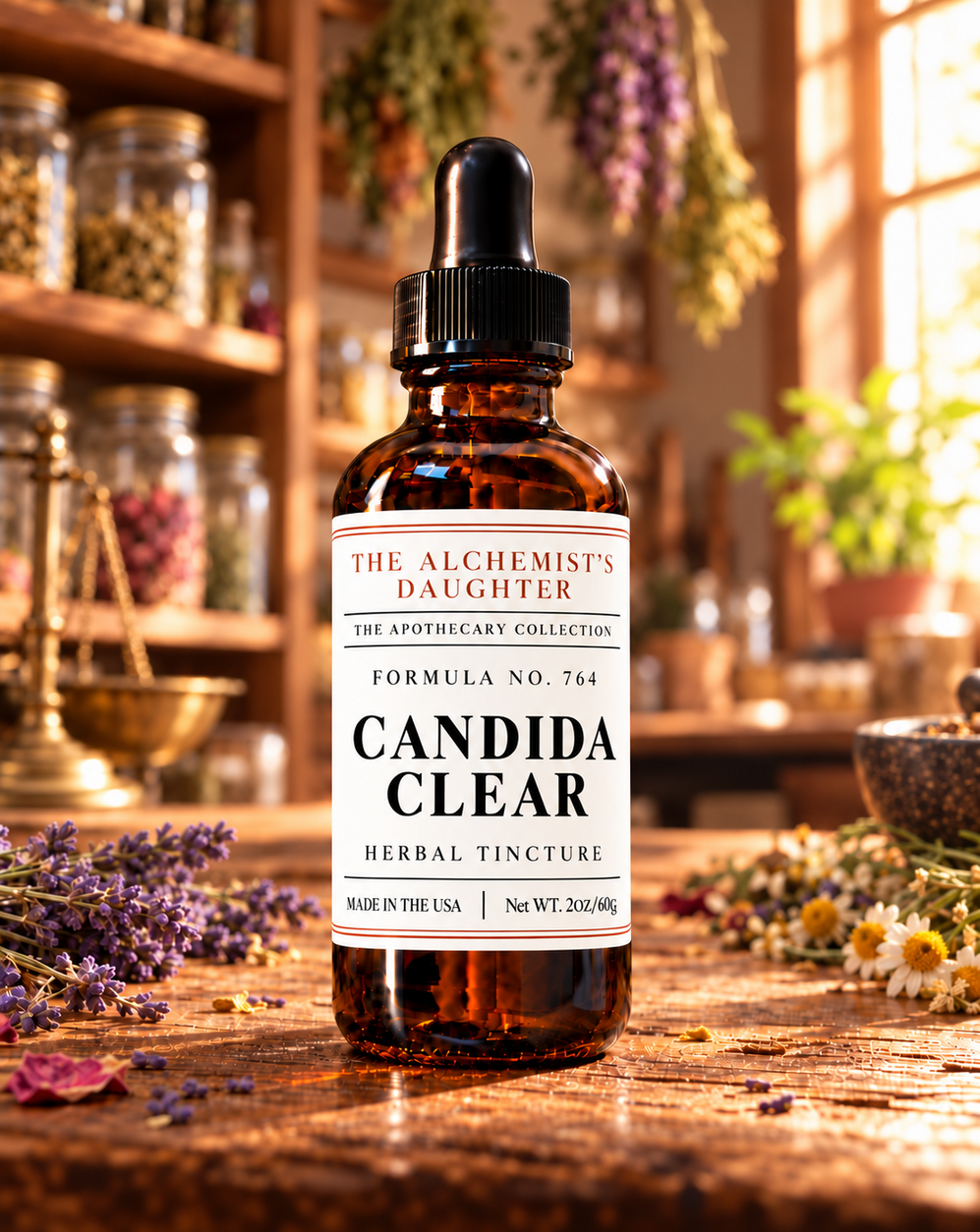 Candida Clear Herbal Tincture - The Alchemist's Daughter Apothecary Collection