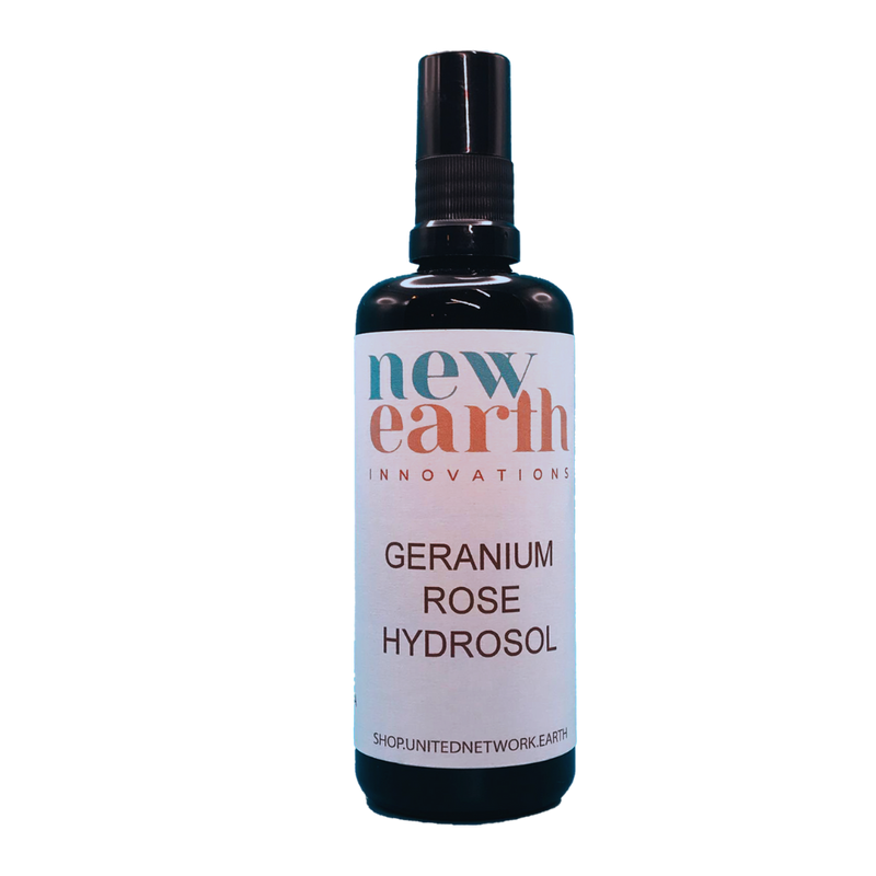 Organic Rose Geranium Hydrosol - 100ml Mist/Spray Bottle