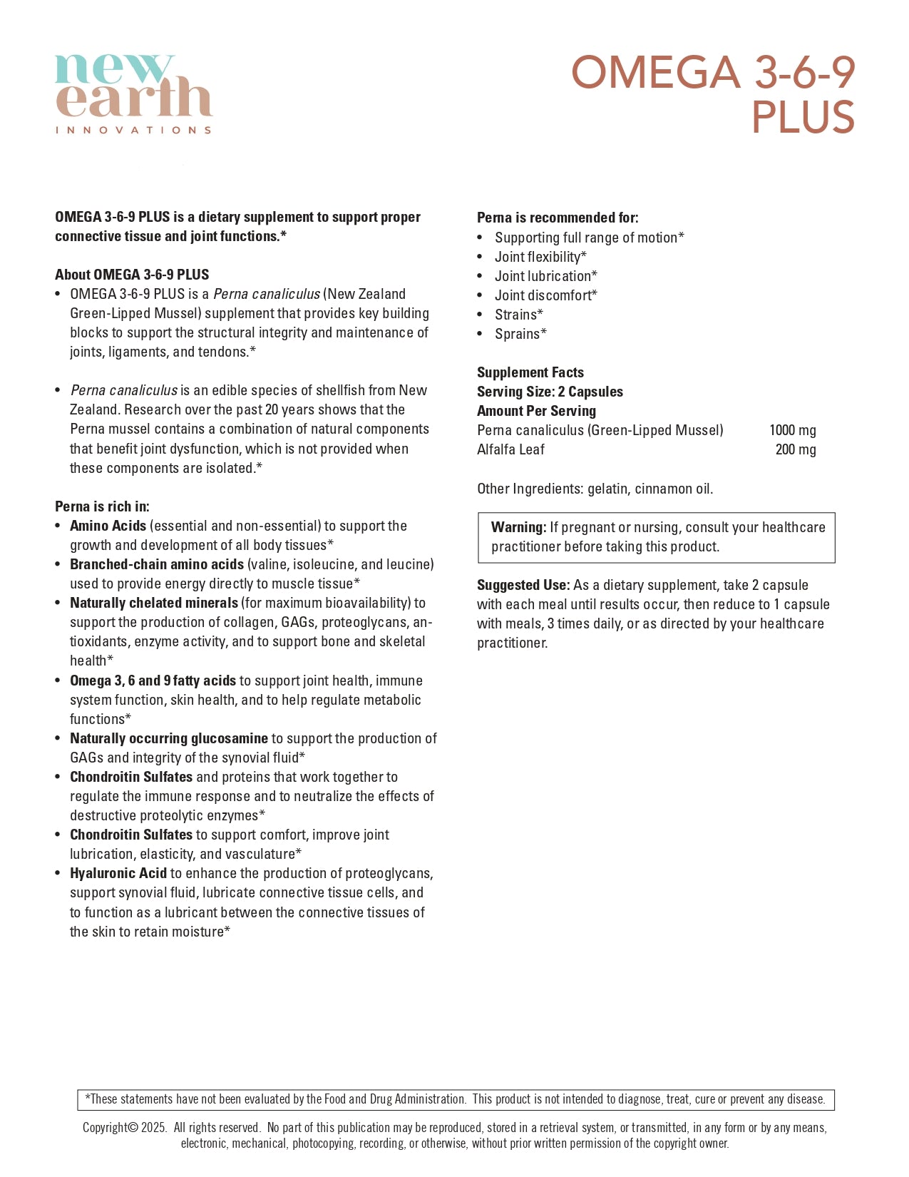 Omega 3-6-9 Plus - New Earth Innovations Supplements