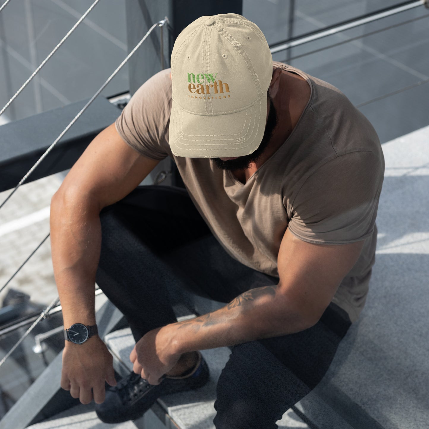 New Earth Innovations Distressed Dad Hat