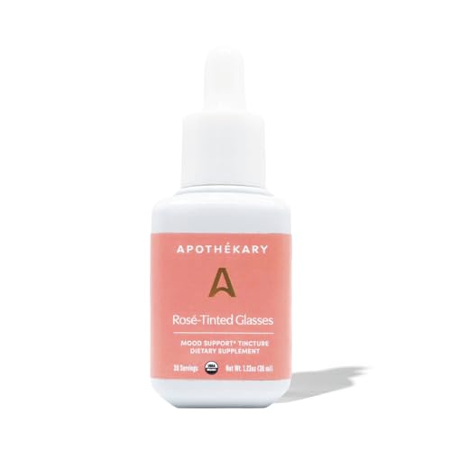 Apothékary Rosé-Tinted Glasses Rosé Wine Alternative Tincture, Herbal Supplement, Sugar Free, Vegan, 30 Servings 1.23oz