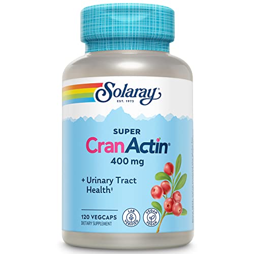 Solaray Super Cranactin Cranberry AF Extract Vegetarian Capsules, 400 mg, 120 Count