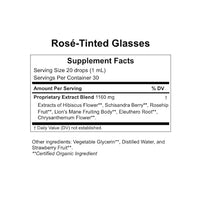 Apothékary Rosé-Tinted Glasses Rosé Wine Alternative Tincture, Herbal Supplement, Sugar Free, Vegan, 30 Servings 1.23oz