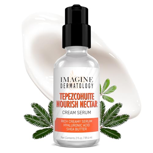 Tepezcohuite Nourish Nectar Concentrated Hyaluronic Acid Shea Butter Cream Serum Moisturizer Mimosa Tenuiflora Bark Extract Used by Mayan Healers Unscented Paraben Free Made in USA 2 fl oz/ 59.4 ml