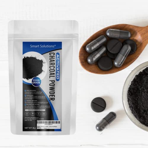 Smart Solutions Activated Charcoal Powder, 1 lb Bulk | 100% Natural, Premium Quality, Finely Ground, Multi-Purpose, Food Grade, Non-GMO, Vegan, No Fillers