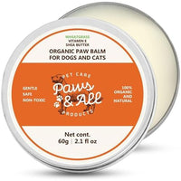 Paw Pad Balm for Dogs - 100% Organic Lick Safe Wax & Salve for Dry, Cracked Paws - Soothing Moisturizer with Wheatgrass for Paw Protection - Natural Cream, Butter for Dry Feet & Nose - 2.1 oz