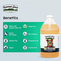 VERMONT SOAP Organics Pet Shampoo - Infused with Organic & Natural Olive Oil, Coconut & Aloe Vera Dog Shampoo for Sensitive Skin - USDA Certified Grooming Pet Shampoo (64oz)